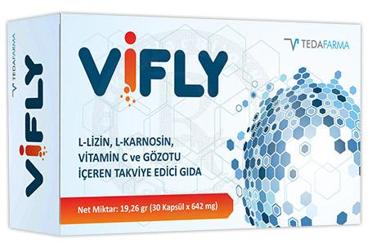 VIFLY KAPSUL L-LIZIN, L-KARNOSIN, VITAMIN C VE GOZOTU ICEREN TAKVIYE EDICI GIDA 30 kapsül