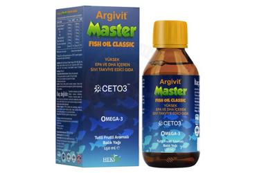 ARGIVIT MASTER FISH OIL CLASSIC SIVI TAKVIYE EDICI GIDA 150 ml şişe