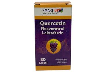 SMART UP QUERCETIN, RESVERATROL, LAKTOFERIN ICEREN TAKVIYE EDICI GIDA 30 kapsül