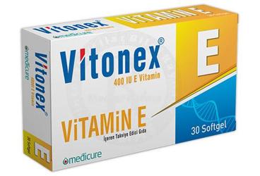 VITONEX VITAMIN E ICEREN TAKVIYE EDICI GIDA 400 IU 30 kapsül