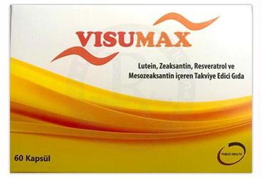 VISUMAX LUTEIN ZEAKSANTIN, MESOZEAKSANTIN VE RESVERATROL ICEREN TAKVIYE EDICI GIDA 60 kapsül