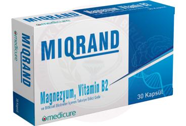 MIQRAND MAGNEZYUM, VITAMIN B12 VE BITKISEL EKSTRELER ICEREN TAKVIYE EDICI GIDA 30 kapsül
