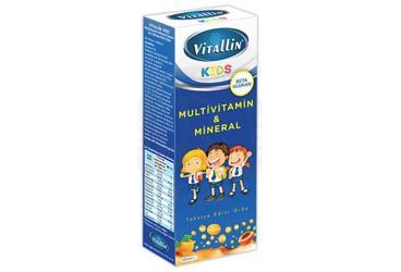VITALLIN KIDS MULTIVITAMIN VE MINERAL ICEREN TAKVIYE EDICI GIDA 150 ml şişe