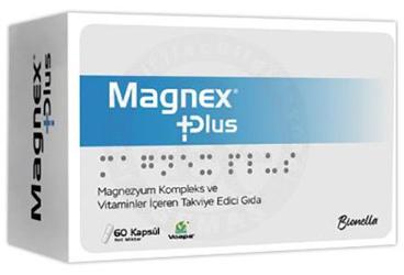 MAGNEX PLUS TAKVIYE EDICI GIDA 60 kapsül