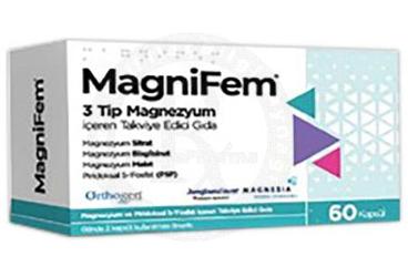 MAGNIFEM 3 TIP MAGNEZYUM ICEREN TAKVIYE EDICI GIDA KAPSUL 60 kapsül