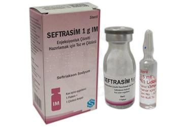 Seftrasim 1 G IM Enjeksiyonluk Çözelti Hazırlamak İçin Toz ve Çözücü, 1 FLAKON + 1 ÇÖZÜCÜ AMPUL