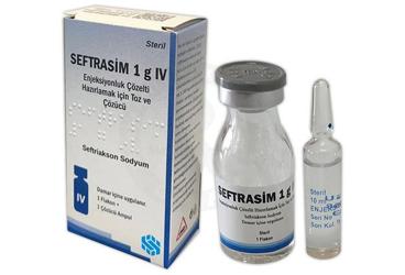Seftrasim 1g IV Enjeksiyonluk Çözelti Hazırlamak İçin Toz ve Çözücü, 1 flakon+1 çözücü ampul
