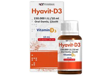 HYAVİT-D3 150.000 I.U./10 ML ORAL DAMLA, ÇÖZELTİ, 1 ADET