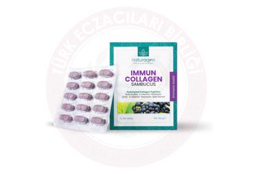NATURAGEN IMMUN COLLAGEN SAMBUCUS IMMUNE ASSIST TAKVIYE EDICI GIDA 60 tablet