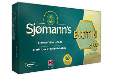 SJOMANN'S BIOTIN ICEREN TAKVIYE EDICI GIDA CIGNENEBILIR TABLET 30 tablet