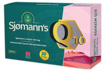SJOMANN'S KOENZIM Q10 ICEREN TAKVIYE EDICI GIDA CIGNENEBILIR JEL 100 mg 30 kapsül