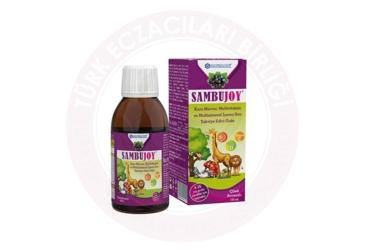 SAMBUJOY KARA MURVER, MULTIVITAMIN VE MULTIMINERAL ICEREN SIVI TAKVIYE EDICI GIDA 150 ml şişe