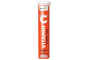 NOUPLUS VITAMIN C, D VITAMINI VE CINKO ICEREN TAKVIYE EDICI GIDA 20 tablet