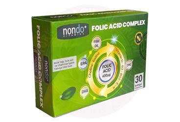 NONDO FOLIC ACID COMPLEX TAKVIYE EDICI GIDA KAPSUL 30 kapsül