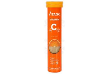 VITAGO VITAMIN C, D, CINKO ICEREN TAKVIYE EDICI GIDA 20 tablet