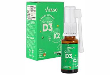 VITAGO PROVITAMIN D3, VITAMIN K2 ICEREN TAKVIYE EDICI GIDA 20 ml şişe