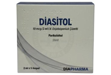 Diasitol 10 mcg/2 mL I.V. Enjeksiyonluk Çözelti (5 adet)