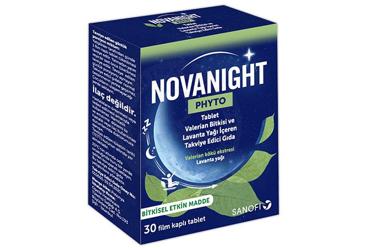 NOVANIGHT PHYTO TABLET VALERIAN BITKISI VE LAVANTA YAGI ICEREN TAKVIYE EDICI GIDA 30 tablet