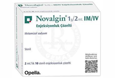 NOVALGIN 1 G/2 ML IM/IV ENJEKSİYONLUK ÇÖZELTİ, 10 ADET