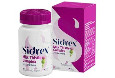 SIDREX MILK THISTLE COMPLEX, DEVE DIKENI VE ENGINAR EKSTRESI ICEREN TAKVIYE EDICI GIDA KAPSUL 60 kapsül