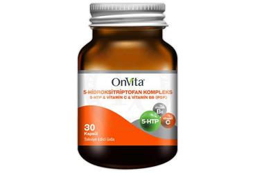ONVITA 5-HTP & VITC & VIT B6 (P5P) ICEREN TAKVIYE EDICI GIDA KAPSUL 30 kapsül