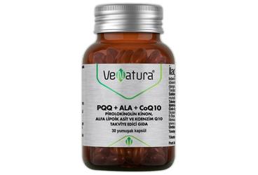 VENATURA PQQ+ALA+COQ10 (PIROKINOLIN KINON, ALFA LIPOIK ASIT VE KOENZIM Q10) ICEREN TAKVIYE EDICI GIDA 30 kapsül