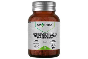 VENATURA MAGNEZYUM L-TREONAT VE KOKNAR EKSTRESI ICEREN TAKVIYE EDICI GIDA 90 kapsül