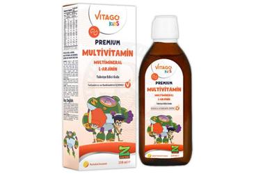 VITAGO KIDS Z TAKIMI L-ARJININ, MULTIVITAMIN ICEREN TAKVIYE EDICI GIDA 150 ml şişe