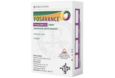 FOSAVANCE 70 MG/2800 I.U. TABLET, 4 ADET