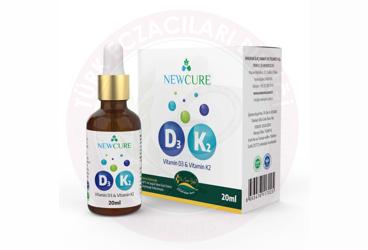 NEWCURE D3K2 ICEREN TAKVIYE EDICI GIDA 20 ml şişe