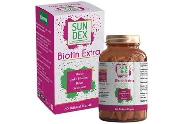 SUNDEX BIOTIN EXTRA TAKVIYE EDICI GIDA KAPSUL 60 kapsül