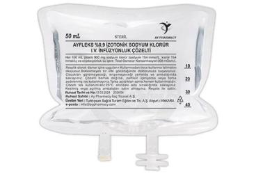 AYFLEKS %0,9 İZOTONİK SODYUM KLORÜR I.V. İNFÜZYONLUK ÇÖZELTİ, 50 ML (SETSİZ)
