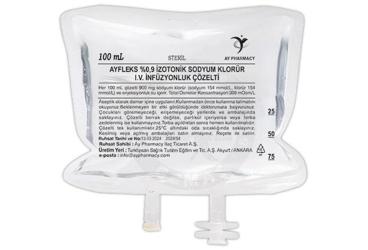 AYFLEKS %0,9 İZOTONİK SODYUM KLORÜR I.V. İNFÜZYONLUK ÇÖZELTİ, 100 ML (SETSİZ)