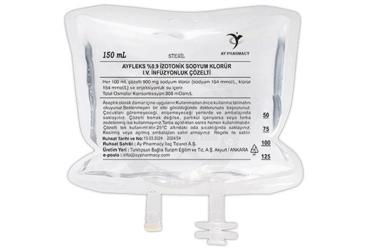 AYFLEKS %0,9 İZOTONİK SODYUM KLORÜR I.V. İNFÜZYONLUK ÇÖZELTİ , 150 ML (SETSİZ)
