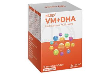 NATES VM+DHA MULTIVITAMIN VE MINERAL ICEREN TAKVIYE EDICI GIDA 30 kapsül