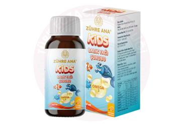 ZUHRE ANA KIDS BALIK YAGI ICEREN TAKVIYE EDICI GIDA 200 ml şişe