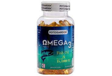 POTIOGARDEN OMEGA 3 & D3 ICEREN TAKVIYE EDICI GIDA KAPSUL 200 kapsül