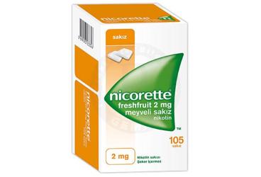 NICORETTE FRESHFRUIT 2 MG MEYVELI SAKIZ, 105 ADET
