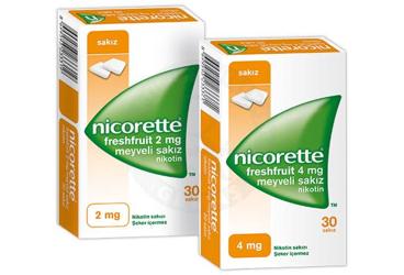 NICORETTE FRESHFRUIT 4 MG MEYVELI SAKIZ, 30 ADET