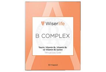 WISERLIFE B COMPLEX TAKVIYE EDICI GIDA KAPSUL 30 kapsül