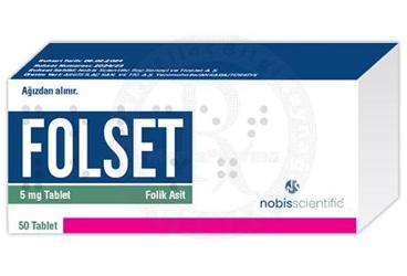 FOLSET 5 MG TABLET, 50 ADET