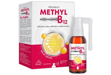 MIRADERM METHYLKOBALAMIN B12 ICEREN TAKVIYE EDICI GIDA 10 ml şişe