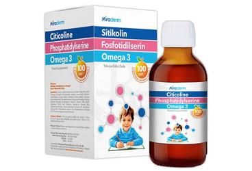 MIRADERM SITIKOLIN, FOSFOTIDILSERIN VE OMEGA 3 ICEREN TAKVIYE EDICI GIDA 100 ml şişe