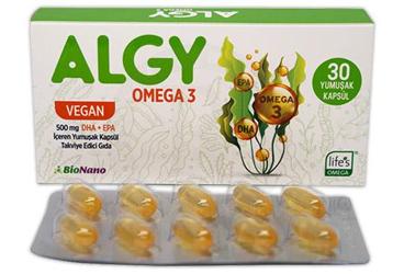 ALGY OMEGA 3 TAKVIYE EDICI GIDA 30 kapsül
