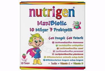 NUTRIGEN MAXIBIOTIC PROBIYOTIK ICEREN TAKVIYE EDICI GIDA SASE 10 saşe