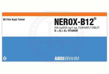 NEROX-B12 250 MG/250 MG/1 MG FİLM KAPLI TABLET, 60 ADET