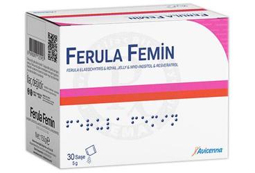 FERULA FEMIN FERULA ELAEOCHYTRIS & ROYAL JELLY & MYO-INOSITOL & RESVERATROL ICEREN TAKVIYE EDICI GIDA 30 saşe