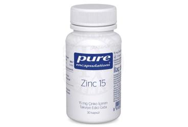 PURE ENCAPSULATIONS ZINC 15 CINKO ICEREN TAKVIYE EDICI GIDA 15 mg 30 kapsül