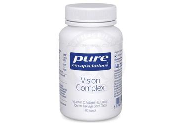 PURE ENCAPSULATIONS VISION COMPLEX VITAMIN C, VITAMIN E, LUTEIN ICEREN TAKVIYE EDICI GIDA 60 kapsül