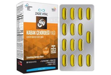 ZADE VITAL KABAK CEKIRDEGI YAGI KAPSUL 30 kapsül/blister